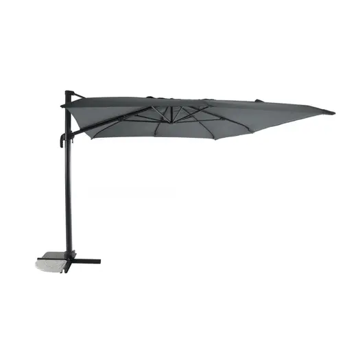 Style extérieur：Parasol déporté carré coloris anthracite - 300 x 400 cm