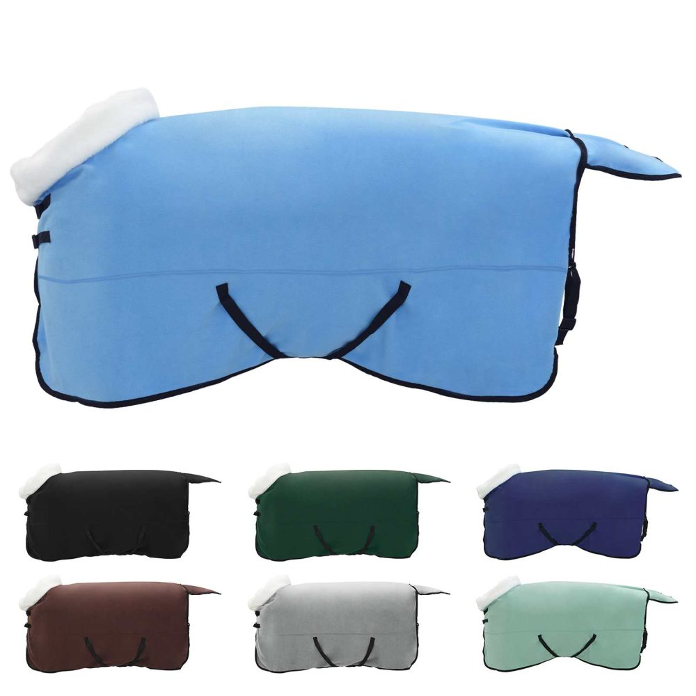 vidaXL Couverture Équine Aqua Complet 165 cm Fleece polaire