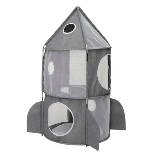 Solution utile:Jouet pour chat tour à chat Fusée Vesper Rocket Ship Catit coloris bleu