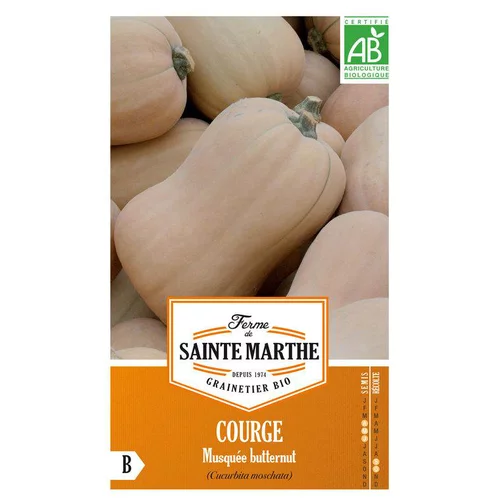 Une sélection pour l’extérieur:Graines de courge musquée butternut bio Ferme de Sainte Marthe - graines à semer