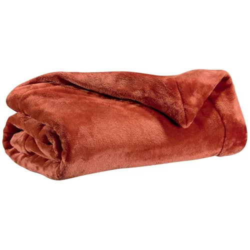 Jardin utile:Plaid microfibre coloris caramel en polyester Tender Vivaraise – 150 x 200 cm