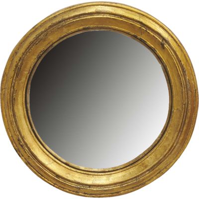 Miroir baroque rond en polyrésine 24.5 cm Gold