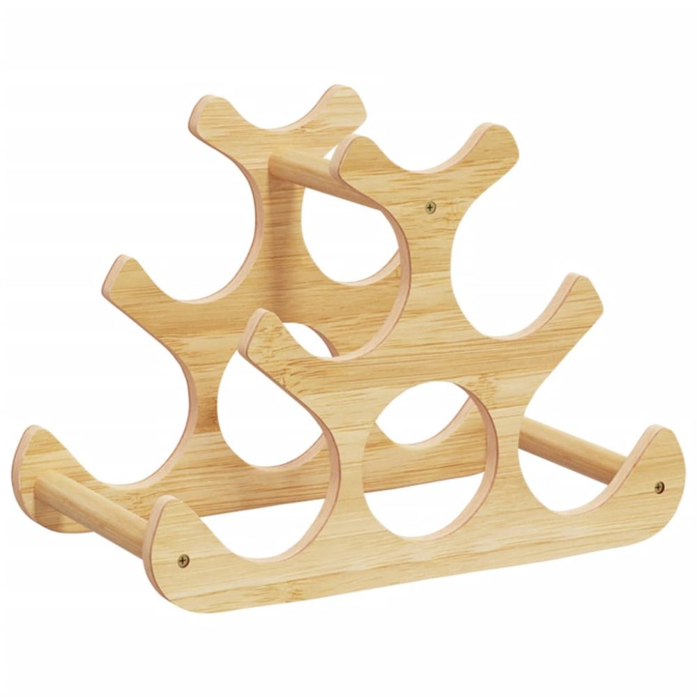 vidaXL Casier à vin pour 6 bouteilles 35x18x25,5 cm bambou – 5 cm 25,5 cm