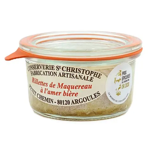 Pour tous vos besoins jardin:Rillettes de maquereaux à l’amer bière Conserverie St Christophe - 100 g