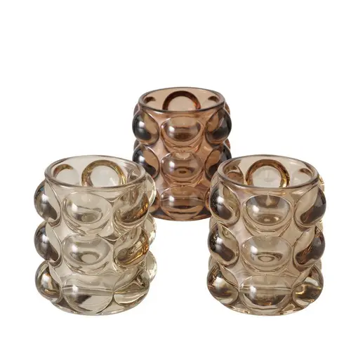 Pour mieux organiser votre jardin：Photophore Bubbles en verre laqué - Ø 9 x H 9 cm
