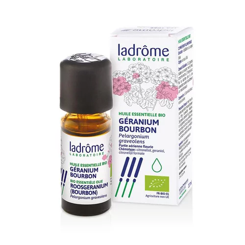Pour vos projets:Huile essentielle bio de Géranium Ladrôme - 10 ml
