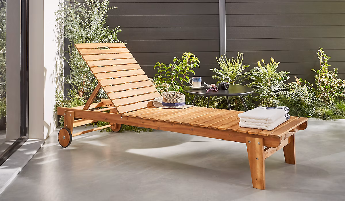 Salon et mobilier de jardin – Bain de soleil bois Blooma Denia