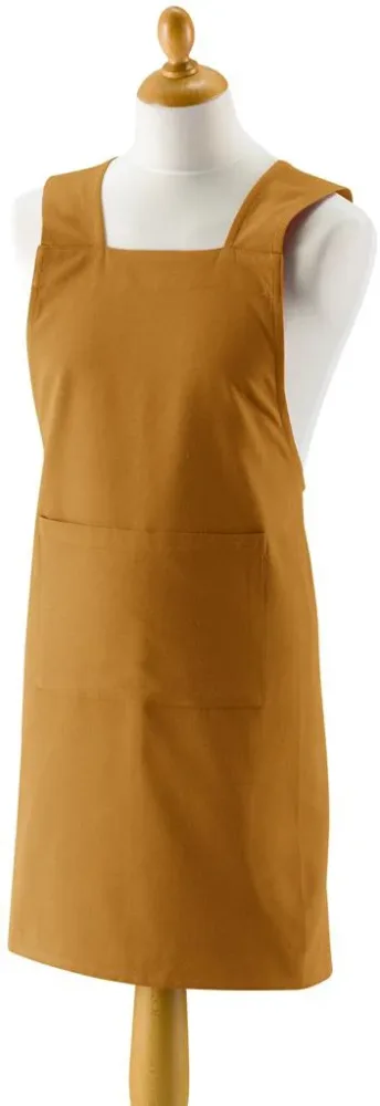 Pour votre confort au jardin:Tablier recyclé Gen coloris orange en coton - 120 x 85 cm