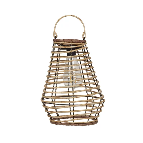 Jardin passion:Lanterne solaire en plastique beige à Led blanc chaud Maris - Ø 21 x H 27 cm