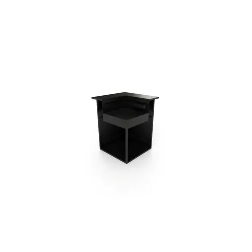 Choix extérieur：Support angle fermé en acier noir forme comptoir de bar Forge Adour - 97,2 x 97,2 x 112,5 cm