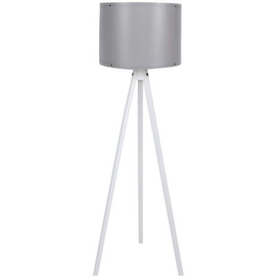 Lampadaire trépied Cap (Gris, blanc)