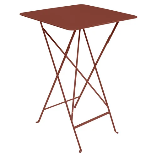 Univers végétal:Mange debout Bistro coloris rouge en acier Fermob - 71 x 71 x 105 cm