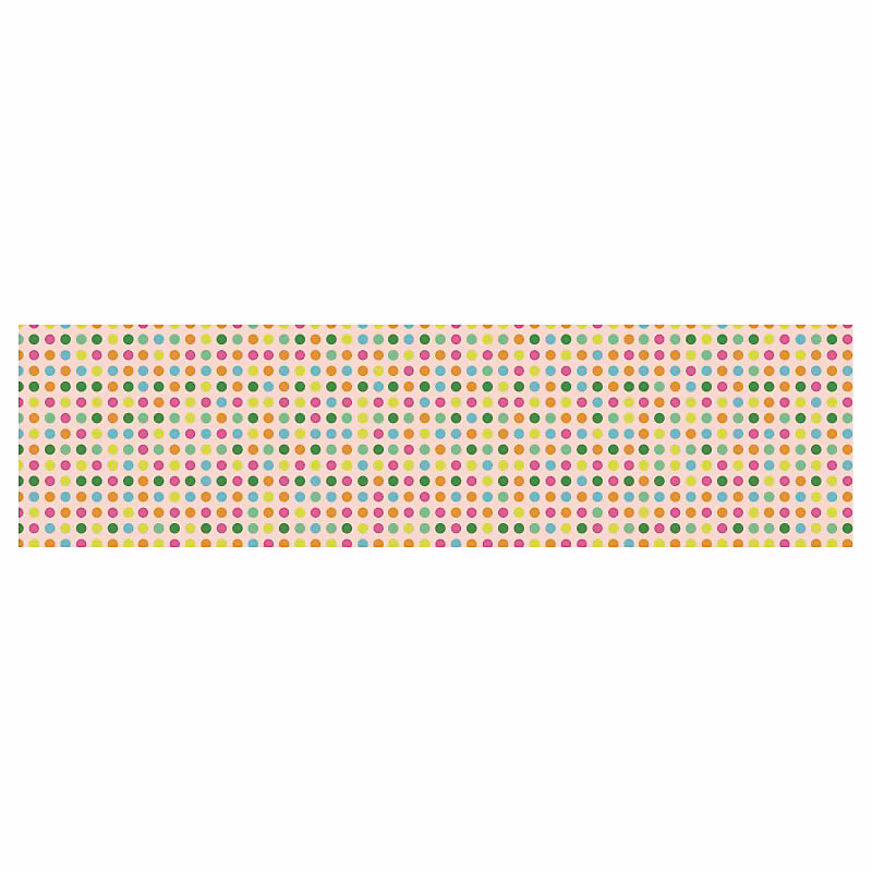 Brise vue imprimé POIS – H.0.8 x L.3 m, 100% occultant, Made in France par Scenolia + kit de fixation offert