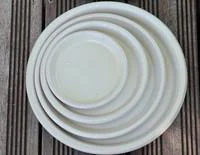 Jardin & pratique：Soucoupe coloris beige en terre émaillée - Ø 41 cm
