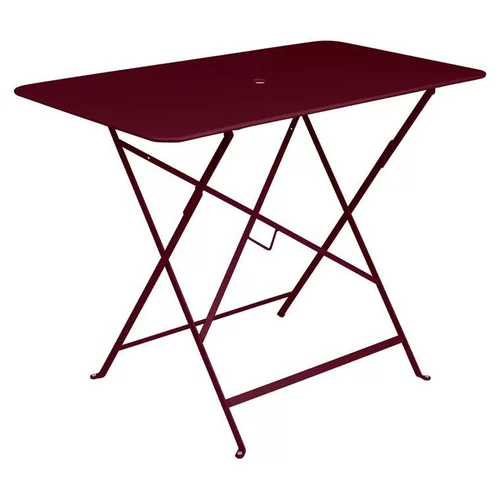 Pour un jardin agréable:Table pliante en acier coloris cerise noire Bistro Fermob - 97 x 57 x 74 cm