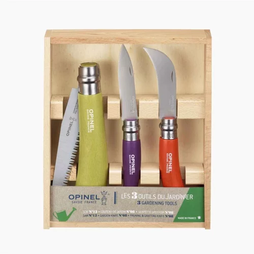 Jardin à découvrir：Coffret - Les 3 outils du jardinier Opinel