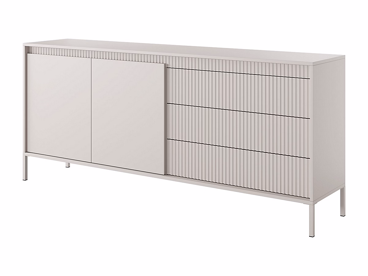 Buffet avec 3 tiroirs et 2 portes en MDF | Beige – NURSEMA