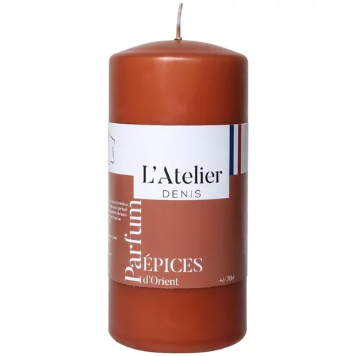 Jardin en extérieur:Bougie cylindrique taille L Terracotta parfum épices L’Atelier de Denis - Ø 6,8 x H 14.5 cm 11 cm