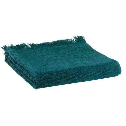 Jardin et plaisir:Serviette de toilette en coton coloris pétrole Julia - 50 x 100 cm