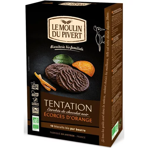 Espace vert malin：Biscuits Tentation chocolat noir et écorces d'orange 130g