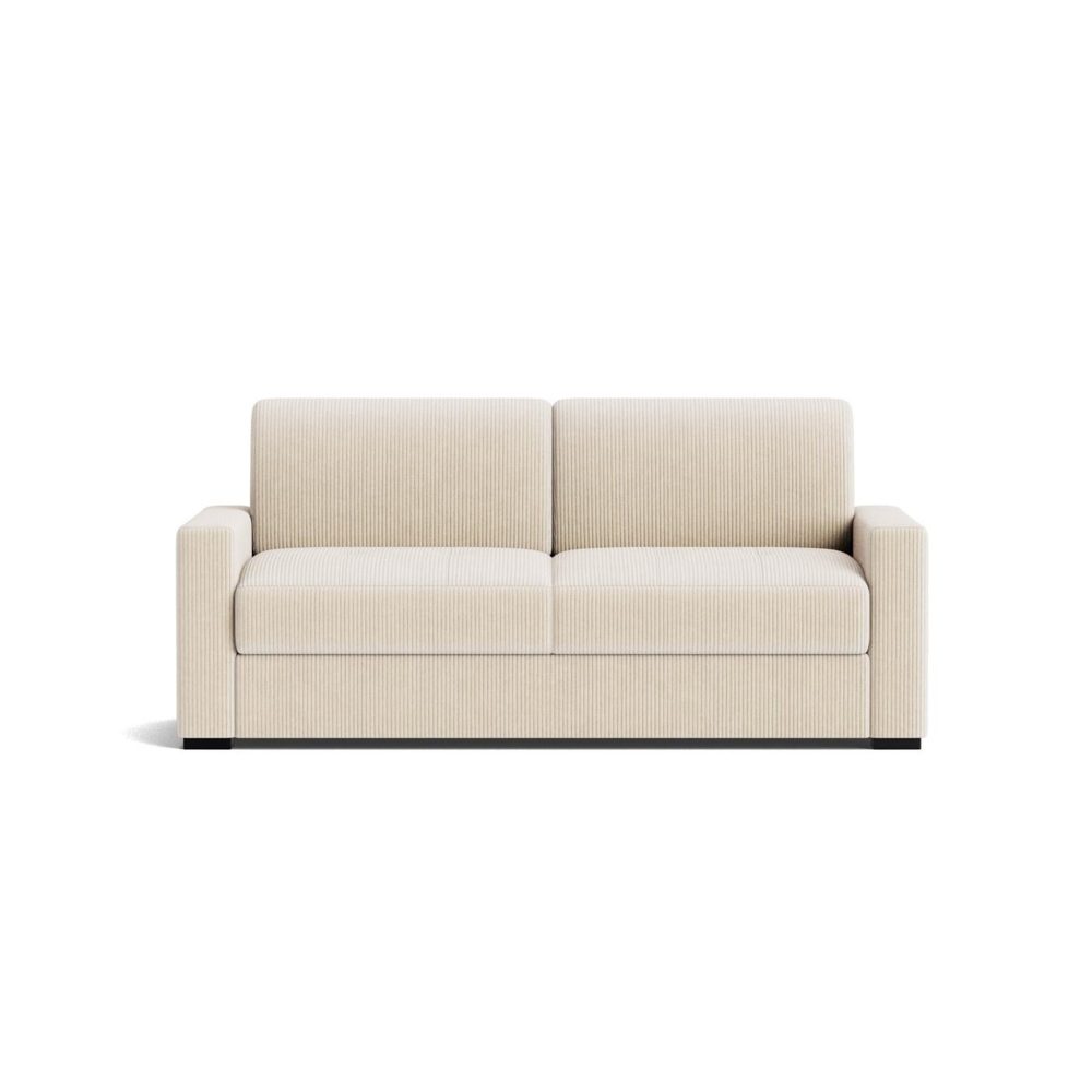 BEST MOBILIER Tristan - canapé lit 3 places convertible express couchage quotidien 140 cm matelas 18 cm en velours côtelé – Mobilier de jardin