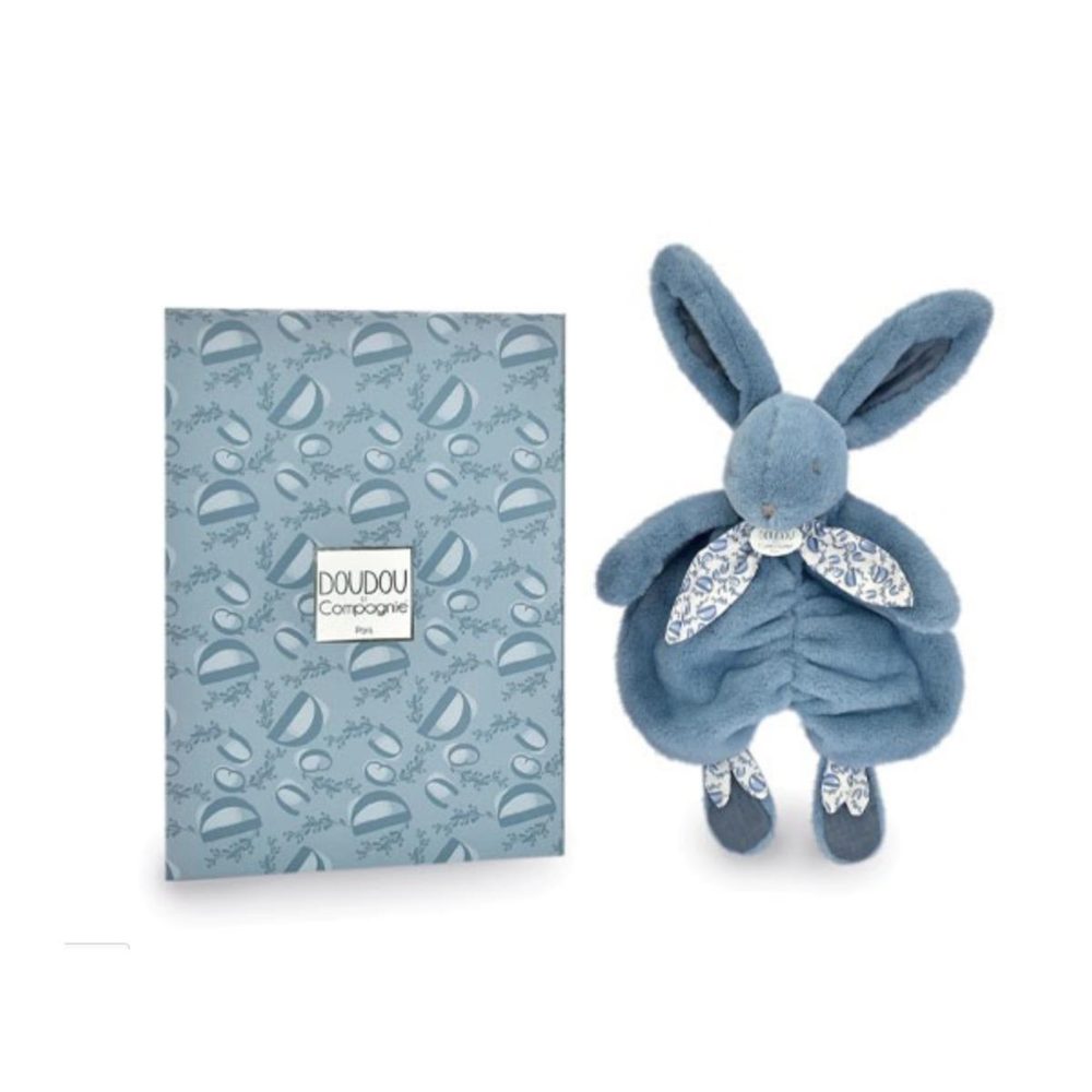 DOUDOU ET COMPAGNIE Doudou lapin bleu Lapin doudou - 29 cm