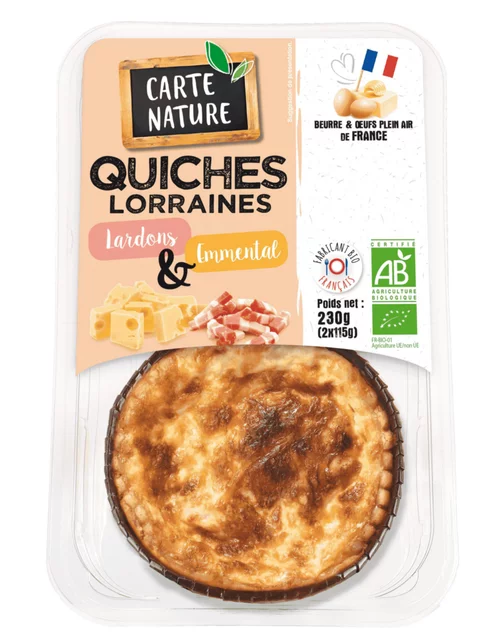 Côté extérieur：Quiche lorraine Carte Nature - 2 x 115g