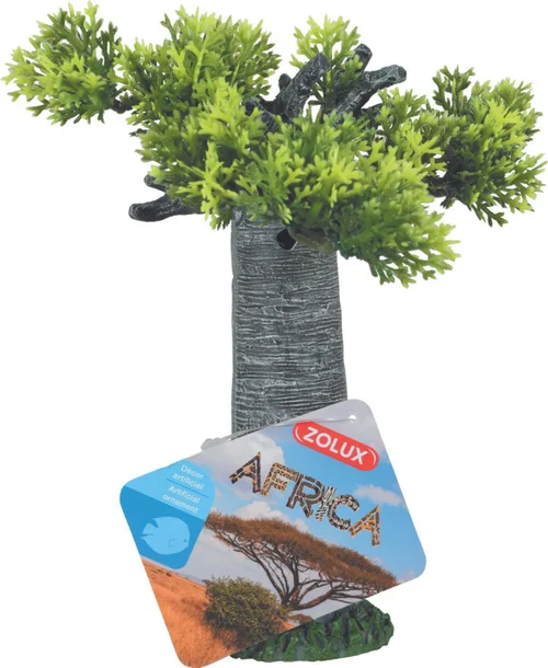 Espace vert malin:Décoration pour aquarium en résine coloris gris Zolux Africa Baobab - Taille S