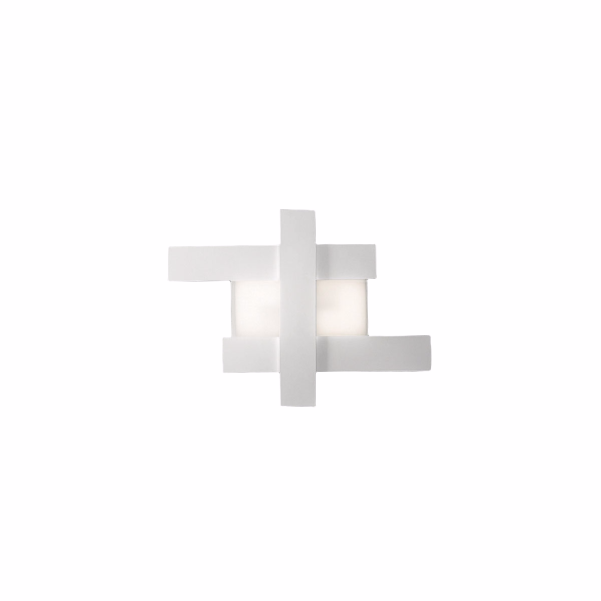 Applique LED blanche 30W – Structure géométrique en acier | lumière chaude 3000K | 2620lm | largeur 65 | 5 cm