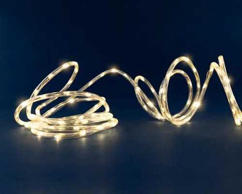 Espace vert utile:Guirlande lumineuse à 250 micro-LED blanc chaud et tube transparent Fil Lumière® - 7,5 m