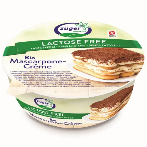 Jardin fonctionnel:Mascarpone sans lactose bio Züger – 250 g