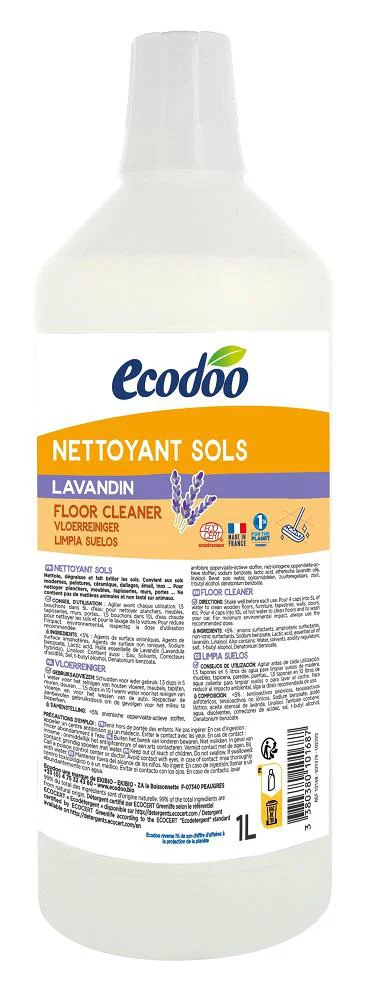 Jardin & confort：Nettoyant sol lavandin Ecodo - 1 L