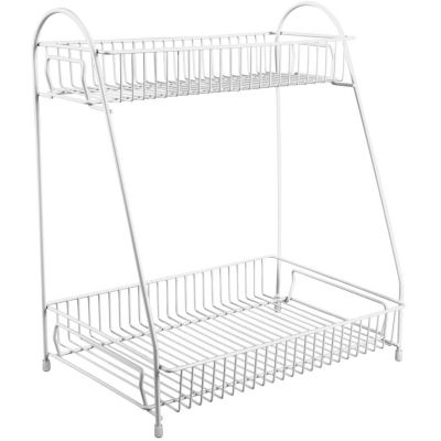Etagère de cuisine en métal Tidy 30 x 20 x 34.5 cm (Blanc mat)