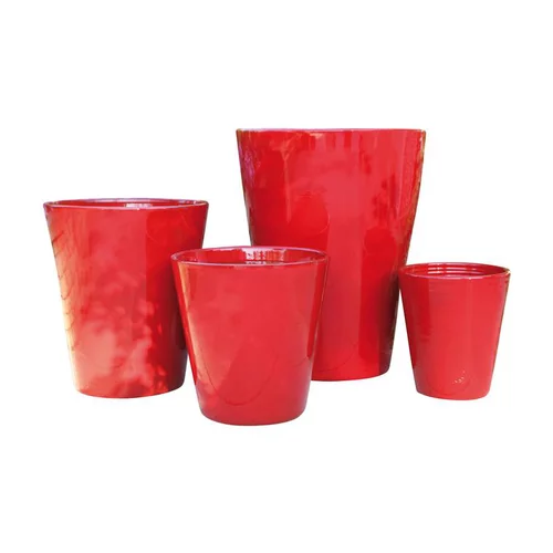 Jardin et nature:Pot Sydney coquelicot H 29 x Ø 25cm