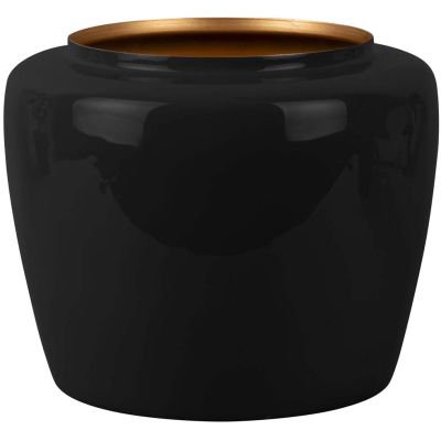 Vase en métal Plant 20 x 25 cm (Noir)