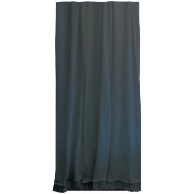 Rideau de porte moustiquaire en coton 1 bande à froncer (Gris ardoise)