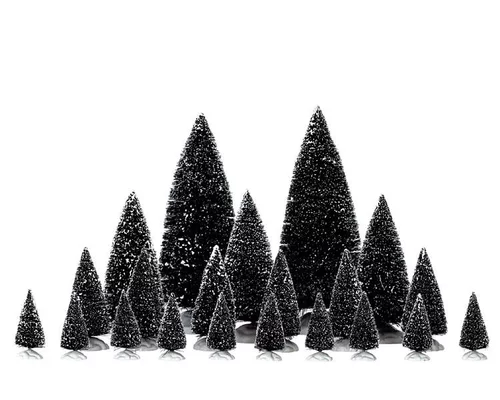 L’allié du jardin:Ensemble de 21 sapins artificiels assortis - 21 pièces