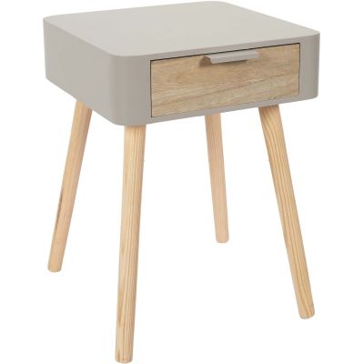 Chevet en bois 1 tiroir Zoran (Taupe)