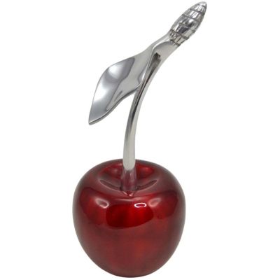Statuette cerise rouge en aluminium Claire (1 cerise 10 cm)