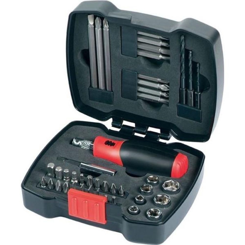 Black et Decker Coffret tournevis a cliquet manuel avec embouts (43 pieces) black+decker a7175 - xj