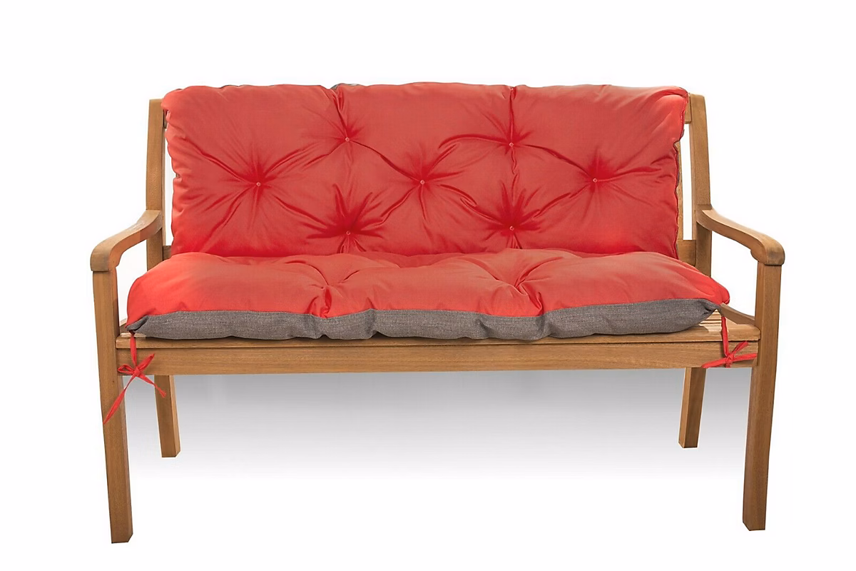 Coussin pour banc de jardin 120 × 50 × 50cm – coussin de banc de jardin Rouge coussin de banc extérieur, coussin de balançoire