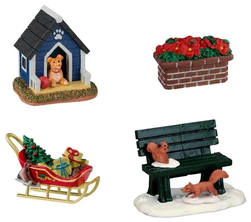 Jardin loisirs：Accessoire pour village de Noël Lemax thème jardin ou cour