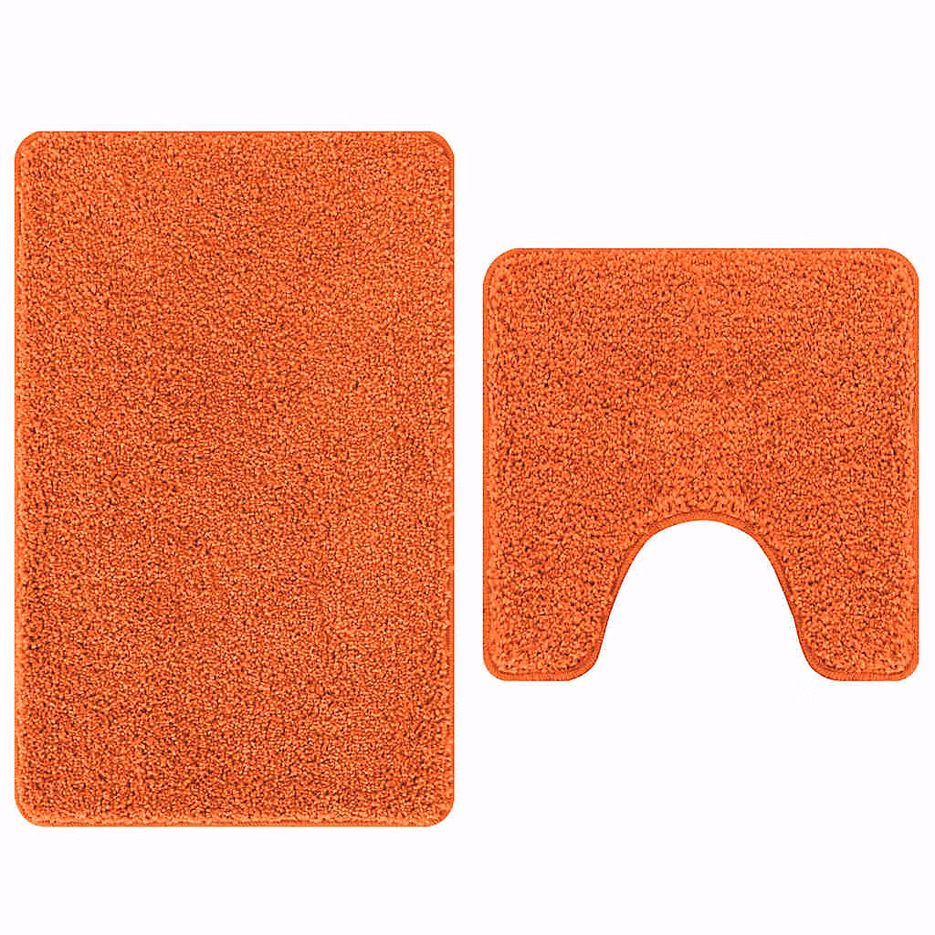 Ensemble de tapis de bain antidérapants 2 pc Orange 50 × 50 cm vidaXL