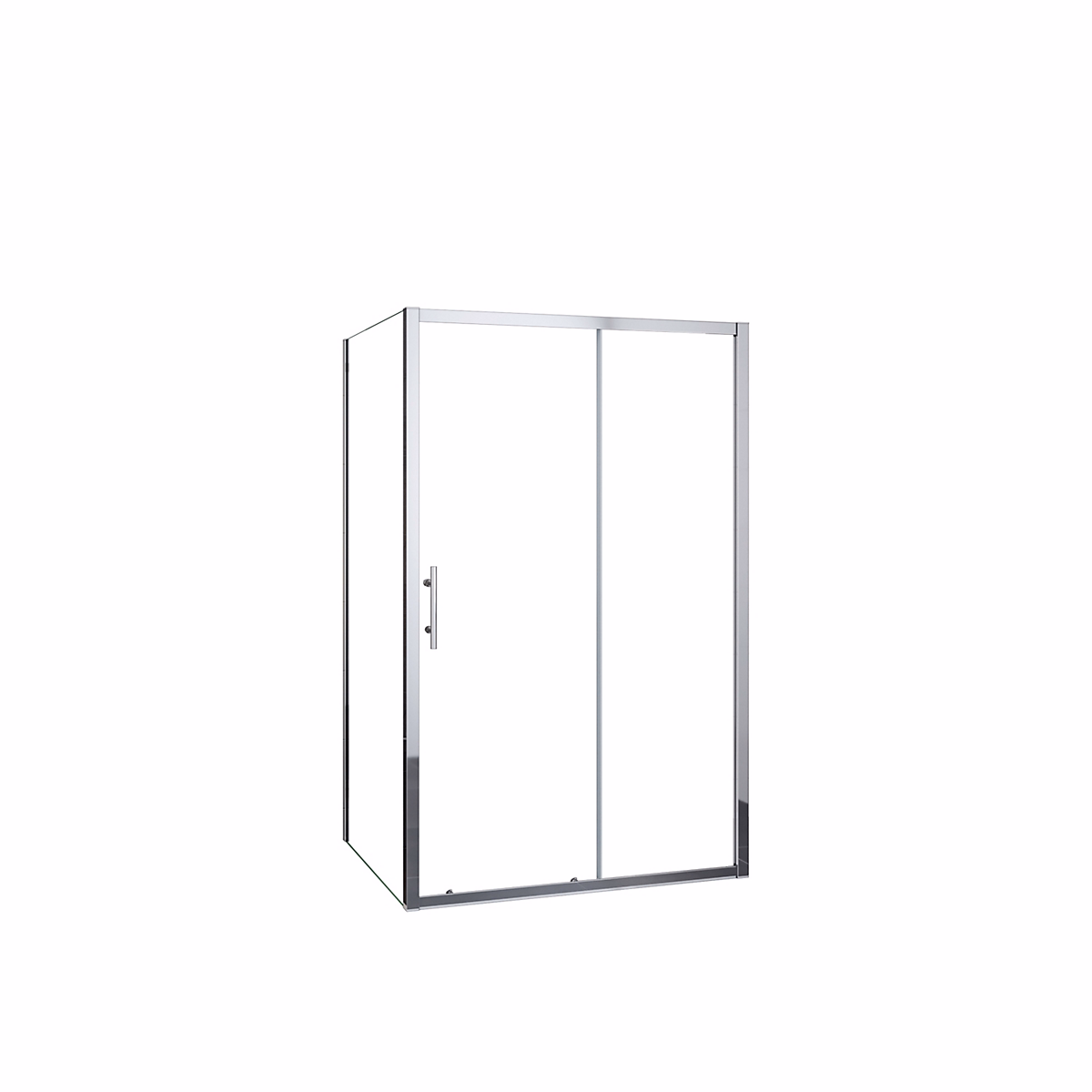 Cabine de douche 110 × 90 × 190 cm – Porte coulissante + paroi latérale, Étanchéité renforcée, Montage facile