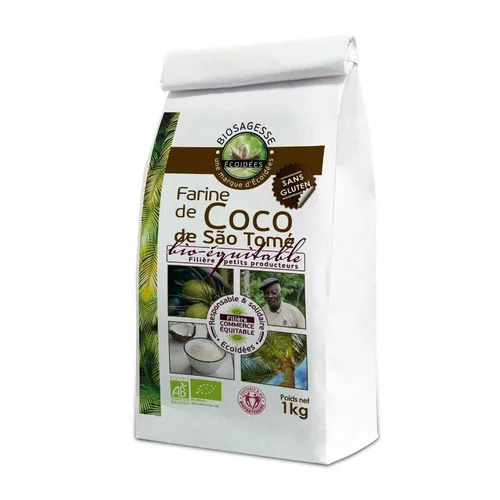 Jardin et équipement：Farine de coco bio en sachet de 1 kg