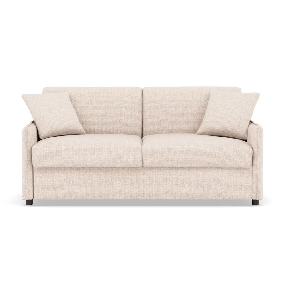 BEST MOBILIER Adele - canapé lit 2 places convertible express couchage quotidien 140x190 cm matelas 14 cm en tissu texturé – Mobilier de jardin