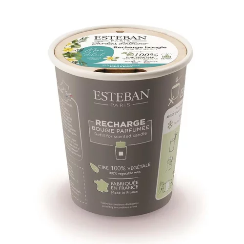 Bien dehors：Recharge pour bougies parfumées Monoï soleil Esteban - 180 g