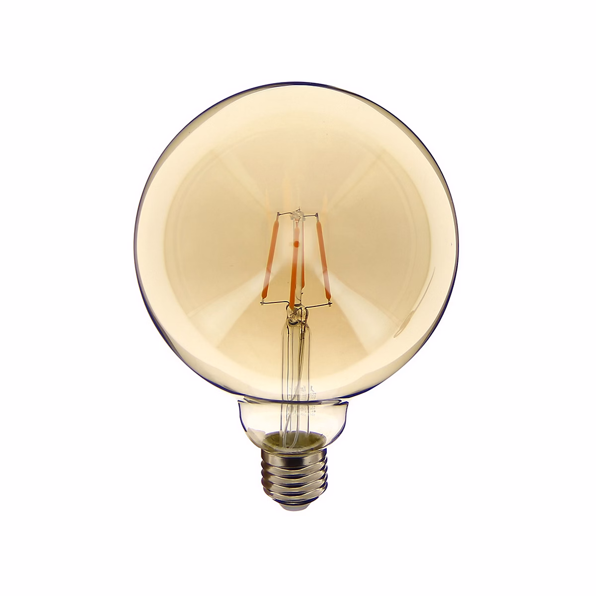 Ampoule LED E27 globe filament droit ambré 230 lm blanc chaud 4 W Xanlite – Réf. JIFULVHJE5040242974