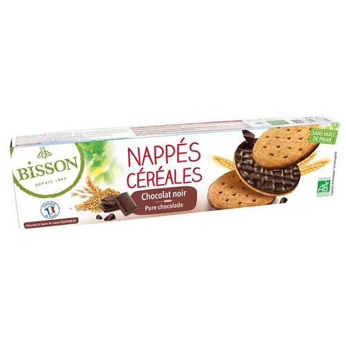 Pour valoriser votre jardin：Nappés aux céréales chocolat noir bio Bisson -140 g
