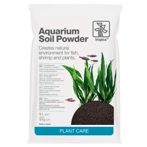 Jardin actuel:Substrat fin pour aquarium à croissance rapide TROPICA Soil Powder - contenance 9L / 9kg